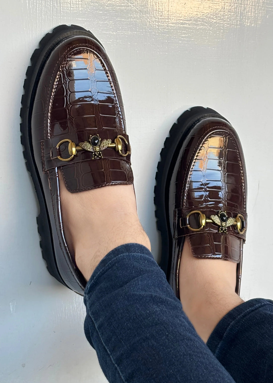 Brown Suede  Buckle High Sole